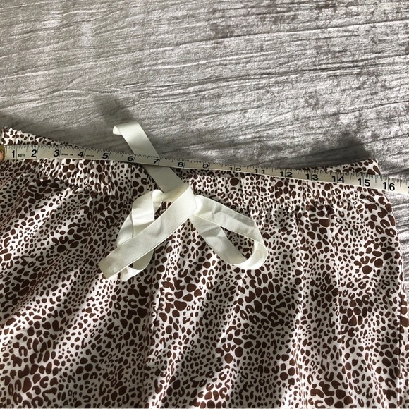 Lands End 2 piece lounge pajama set size small 6/8 brown leopard - Picture 10 of 11